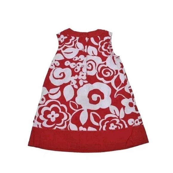 Gymboree Dress Bundle Red White Blue Cotton Floral Polka Dot Size 12-18M - Picture 9 of 10